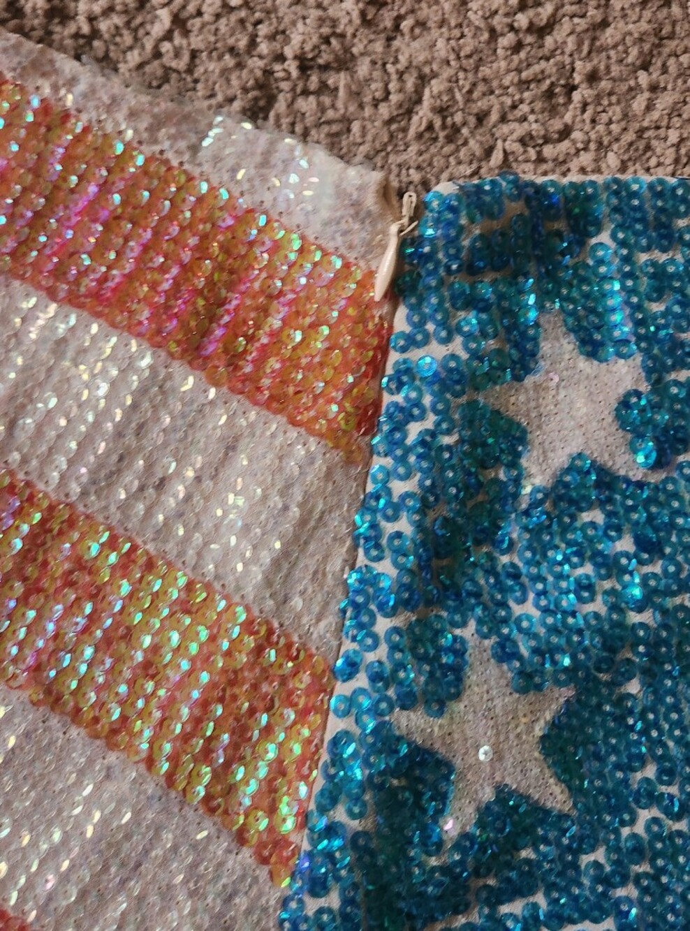 Wildfox White Label Sequin Star/ Stripes High Rise Shorts Y2K Glam Festival XS - Picture 4 of 7